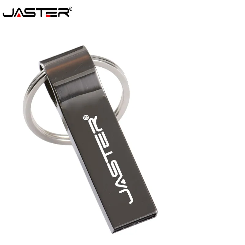 JASTER металлический флеш-диск USB 2,0 из нержавеющей стали 4 ГБ 8 ГБ 16 ГБ 32 ГБ 64 Гб 128 ГБ флеш-накопитель флешки карта памяти с брелком