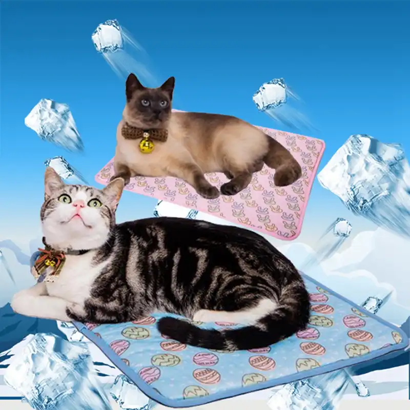 Pet Pad Summer Cooling Mat Dog Beds Mats Blue Cat Ice Pad Cool