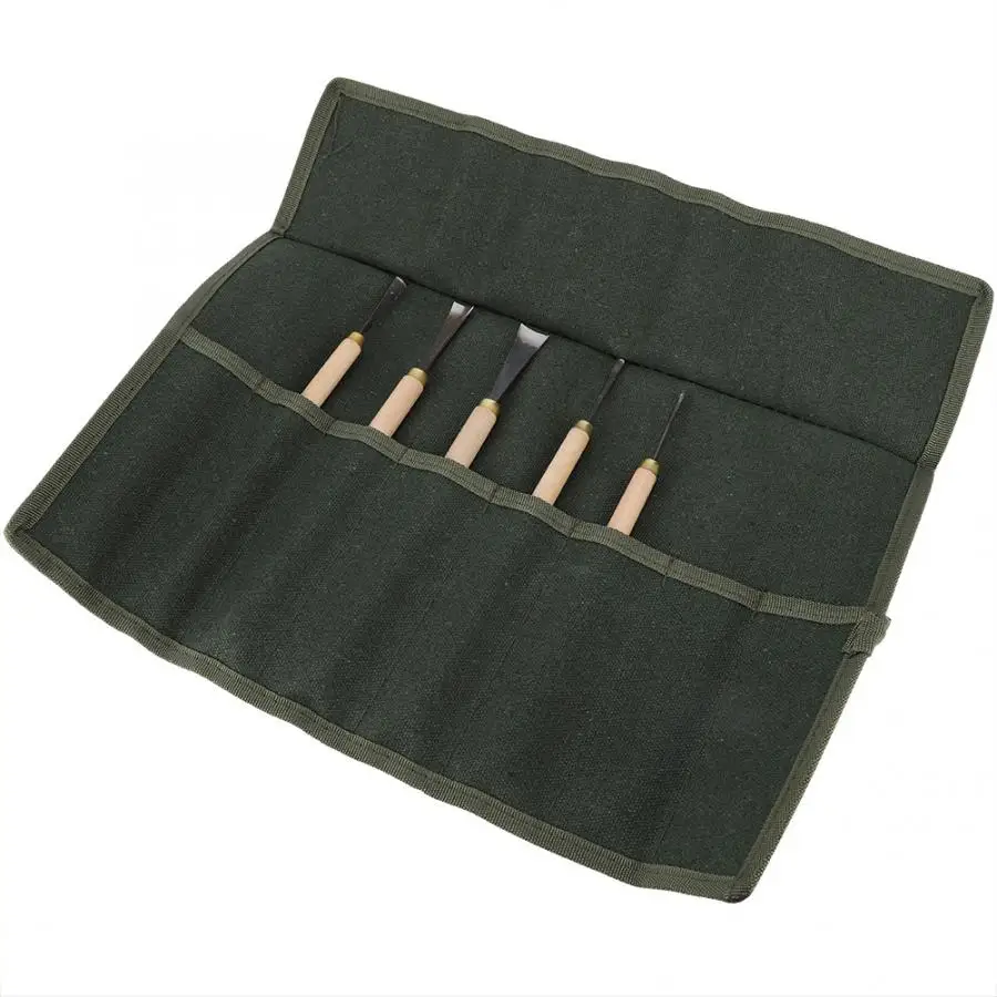 5 шт. бонсай ручной инструмент для резьбы по дереву набор ножей набор резцов с сумкой для хранения бонсай инструмент