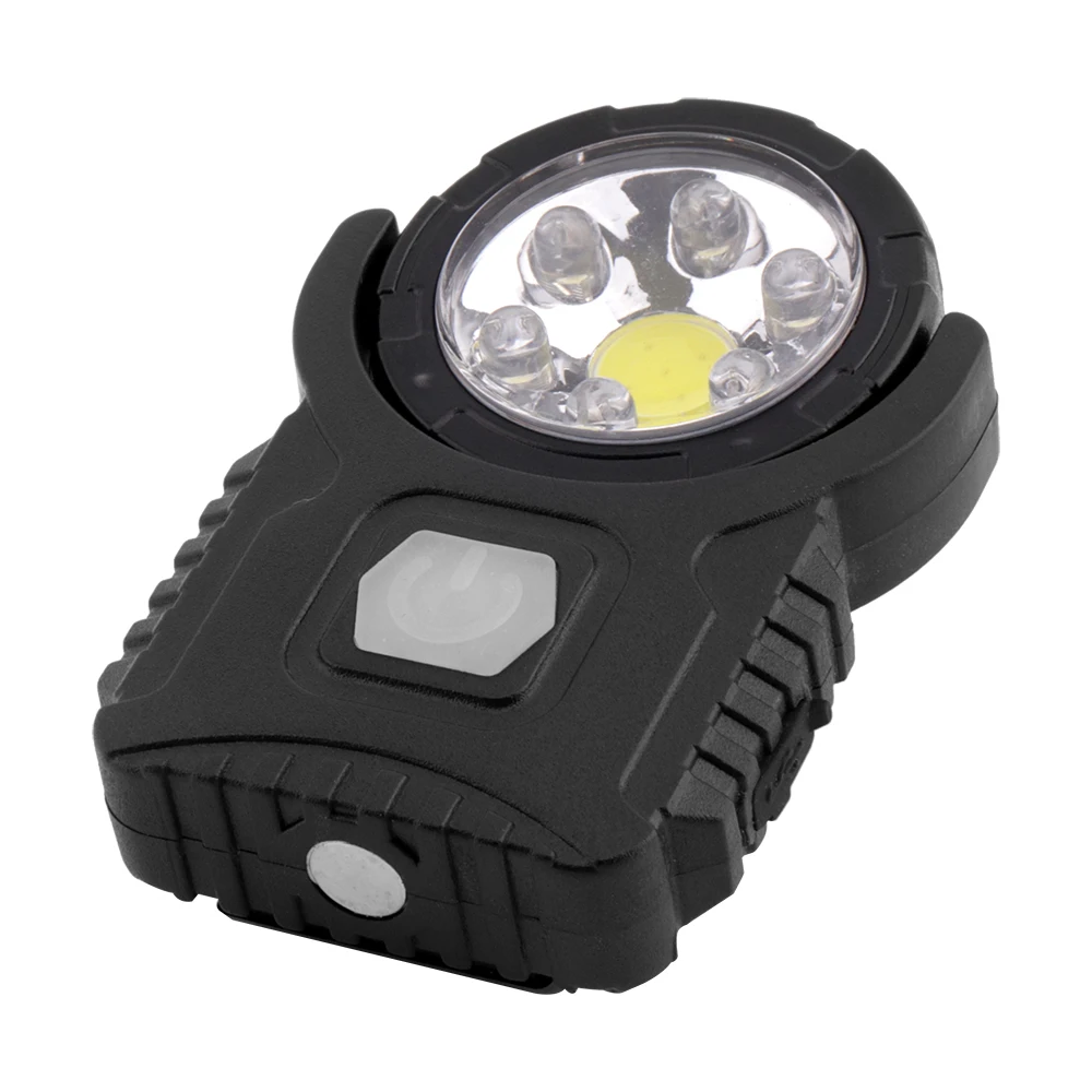 BORUiT 7 светодиодный Clip-on шапка светильник с 3 режимами Велоспорт headlmp 45 градусов с возможностью вращения флэш-карты светильник для рыбалки, кемпинга, Фонари встроенный Батарея