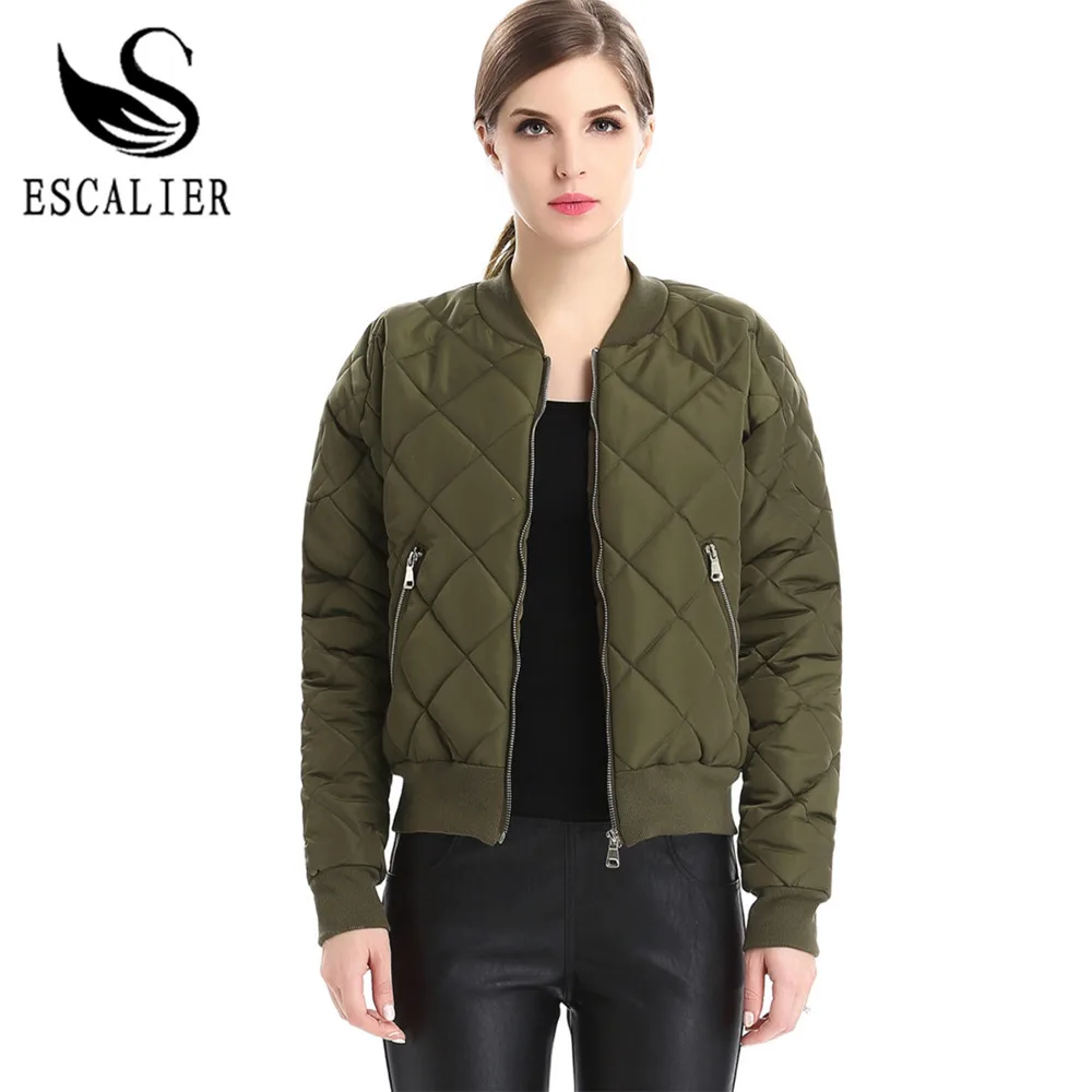 Army Green Fashion Zipper Bomber Jacket
