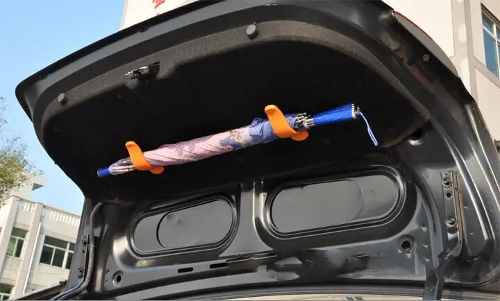 Черные вешалки для автомобиля 2 шт ABS автомобильный зонтик фиксированный крюк автомобильный багажник держатель зонта многофункциональный автомобильный стеллаж для хранения зажим крепеж