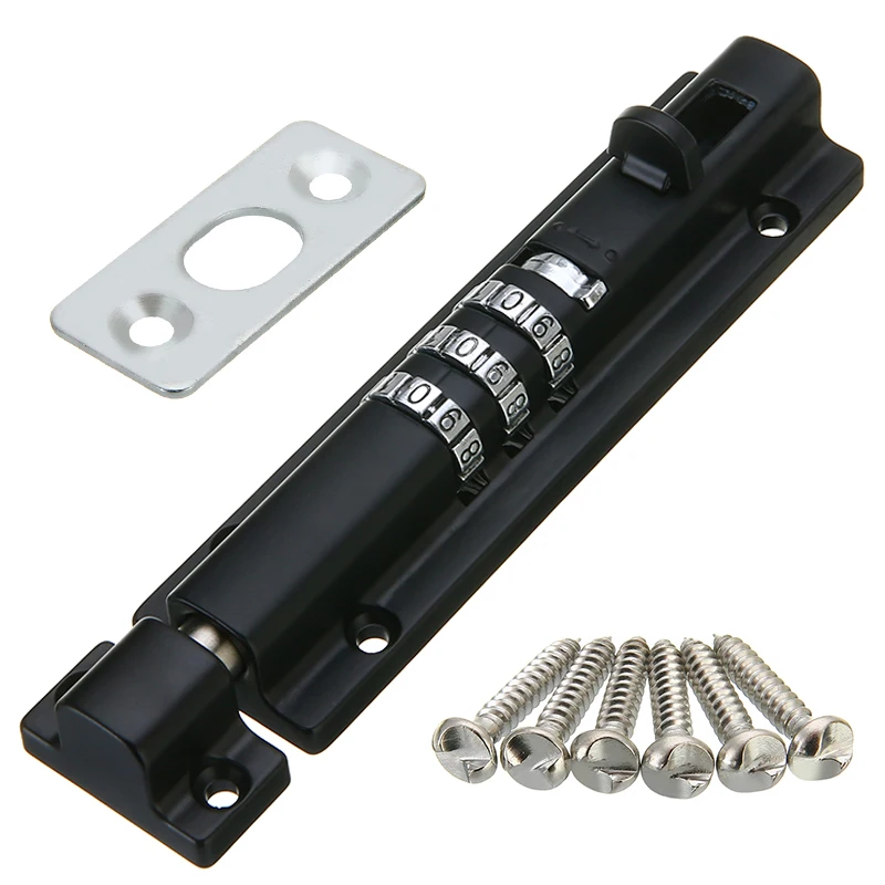 

Mayitr Door Bolt Lock Latch Barrel Slide Catch Code Resettable Lock For Gate Shed Garage Cabinet Hardware Tools 2 Colors