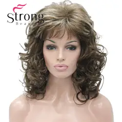 StrongBeauty 18 "длинные волнистые светло-коричневый выделенный полный синтетический парик выбор цвета