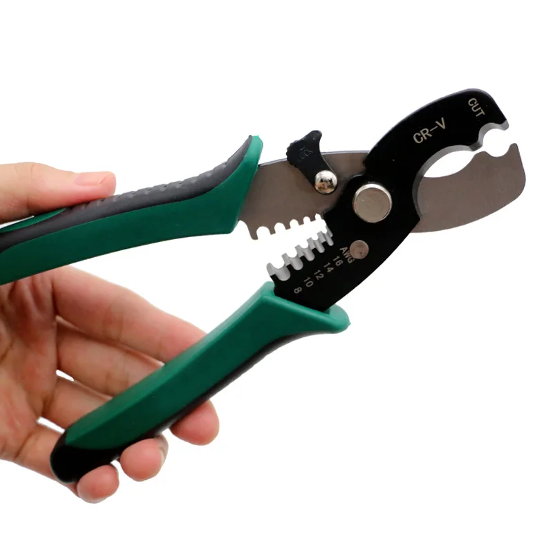 

Yalku Multifunction Cable Stripper Wire Cable Scissors Electrical Tools Peeler Skinning Pliers Multitool Hand Tool Cable Wire