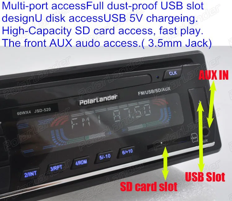 12 В в-dash аудио плеер MP3/FM/USB/SD/AUX-IN/Автомобильная электроника Bluetooth в одном din зарядное устройство для мобильного телефона стерео радио