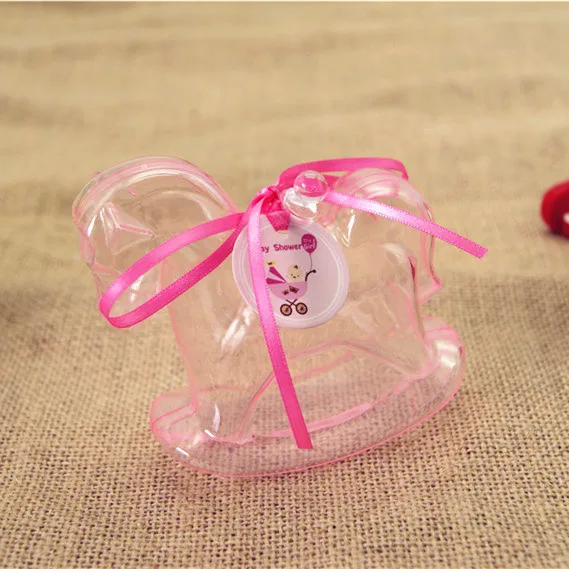 Милые пластиковые коробки для конфет в форме лошади на день рождения, 20 шт./партия, BY4302