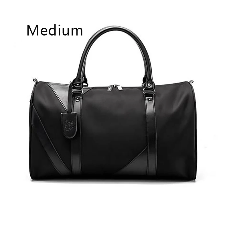 Wobag Новая модная спортивная сумка для сна, водонепроницаемая нейлоновая мужская сумка для путешествий, большие дорожные сумки через плечо - Цвет: Medium Black