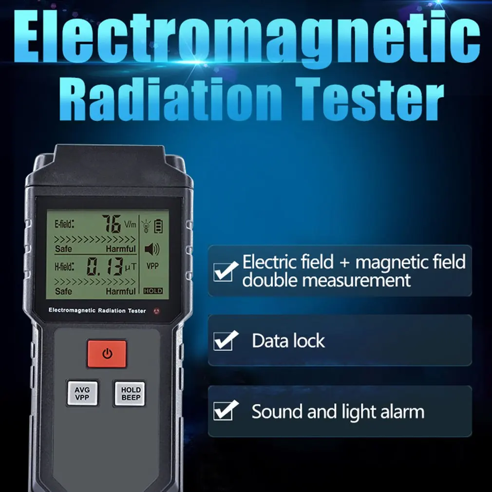 ET825 тестер электромагнитного излучения детектор волнового излучения EMF метр портативный практичный ультрафиолетовый светильник детектор газа