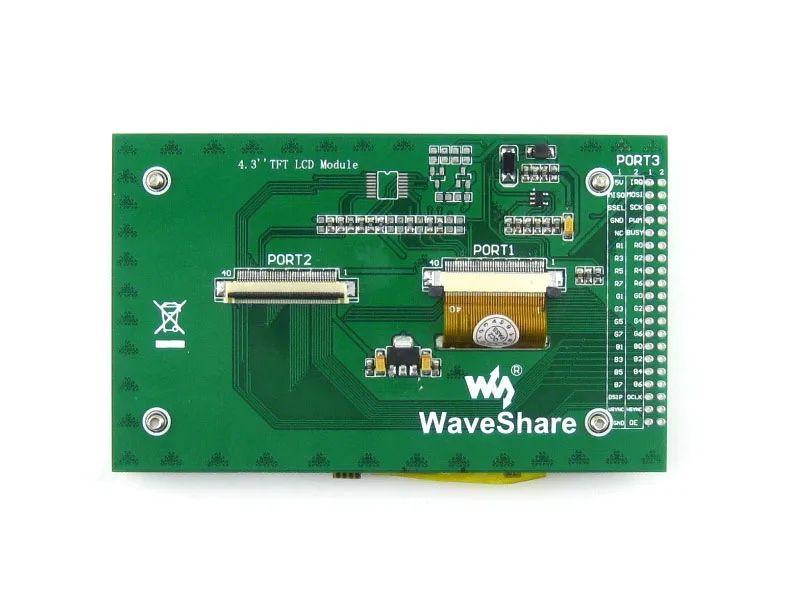 Waveshare 4,3 дюймов 480x272 сенсорный ЖК-дисплей(A) 480*272 Точек многоцветный графический ЖК-дисплей с сенсорным экраном без сенсорного контроллера