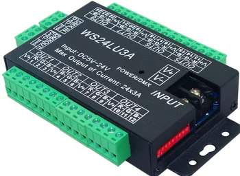

24-channel DMX512 controller led RGB DMX decoder switch, 8 groups of RGB output