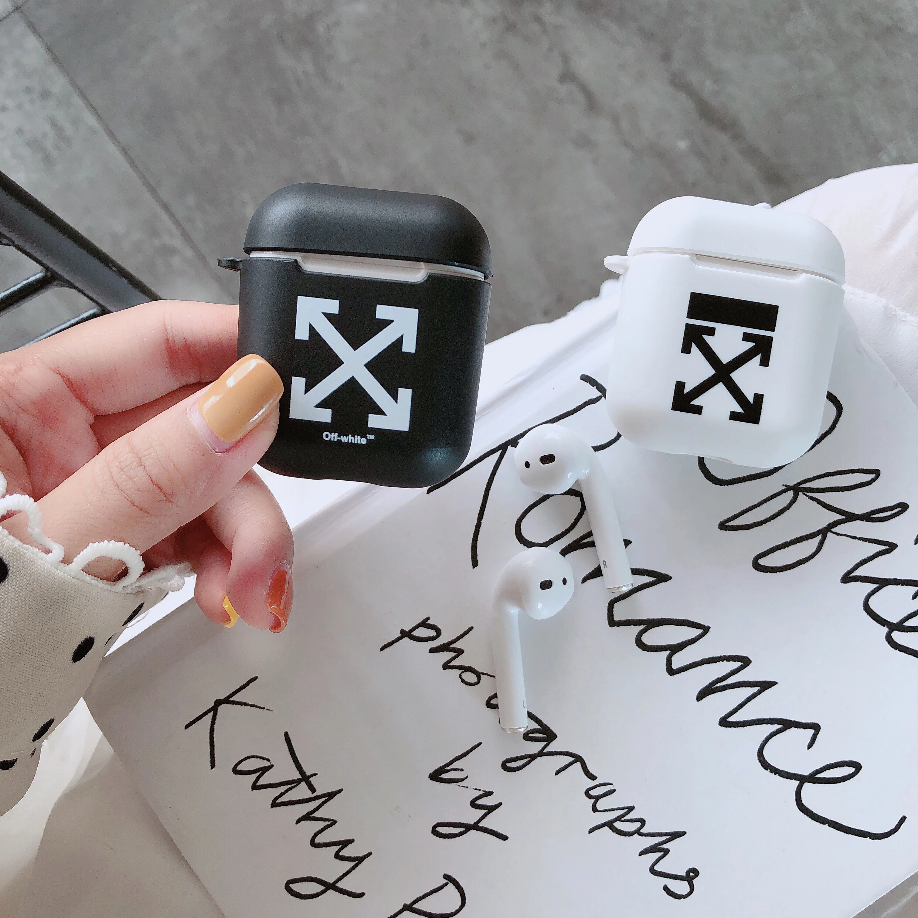 Kaws OW off BB sport brand jordon Soft Case for AirPods Wireless Earphone Charging Box Cover Bag for Apple AirPods 2 Protective