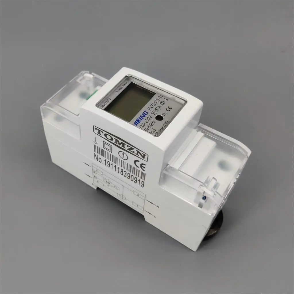 5(65)A 230V 220V 50HZ 60HZ DDS238-2 Single phase Din rail KWH Watt hour din-rail energy meter LCD