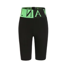 купить! ZYFPGS 2019 Колено Брюки Талия Слово Женщины Фитнес Пять Брюки Slim Fit Новые Поступления Harajuku