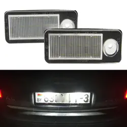 2 шт. автомобиля светодиодный номер Подсветка регистрационного номера 12 V 6000 K белый для Audi A6 C6/B Avant/Wagon 1998-2005 CANBUS ОШИБОК