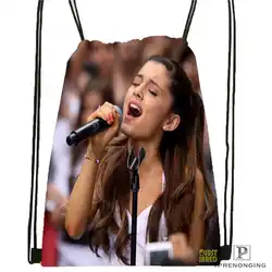 Custom Ariana-Grande @ 02-походная сумка на шнурке Cute Daypack Kids Satchel (черная спинка) 31x40 см #180611-03-114