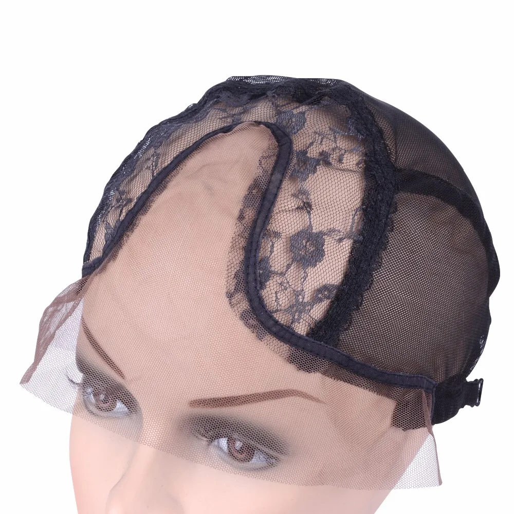 Парик колпачок для изготовления париков полный парик шнурка плетение колпачок сетчатая основа эластичная сетка с регулируемым ремешком черные сетки для волос