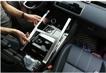 

For Land rover Range Rover VELAR 2017 2018 ABS Matte Silver Center Console Protection Frame Trim Car Accessories