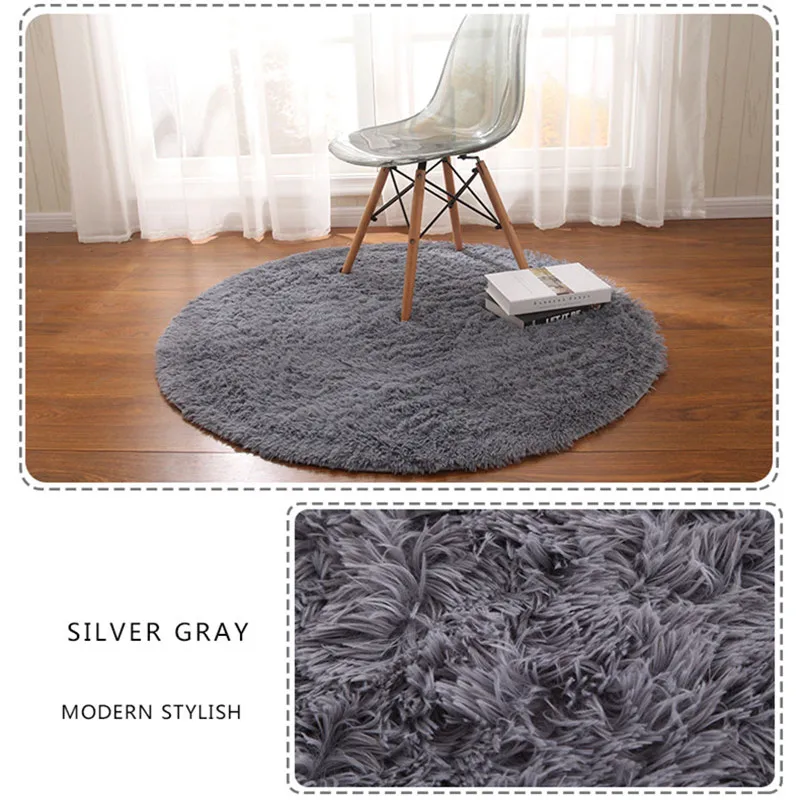 

Round Carpet Anti-slip Bedroom Chair Cushion Yoga Mat Floor Door Carpet For Living Room Mat Kids Room Play Cover Beige Alfombras