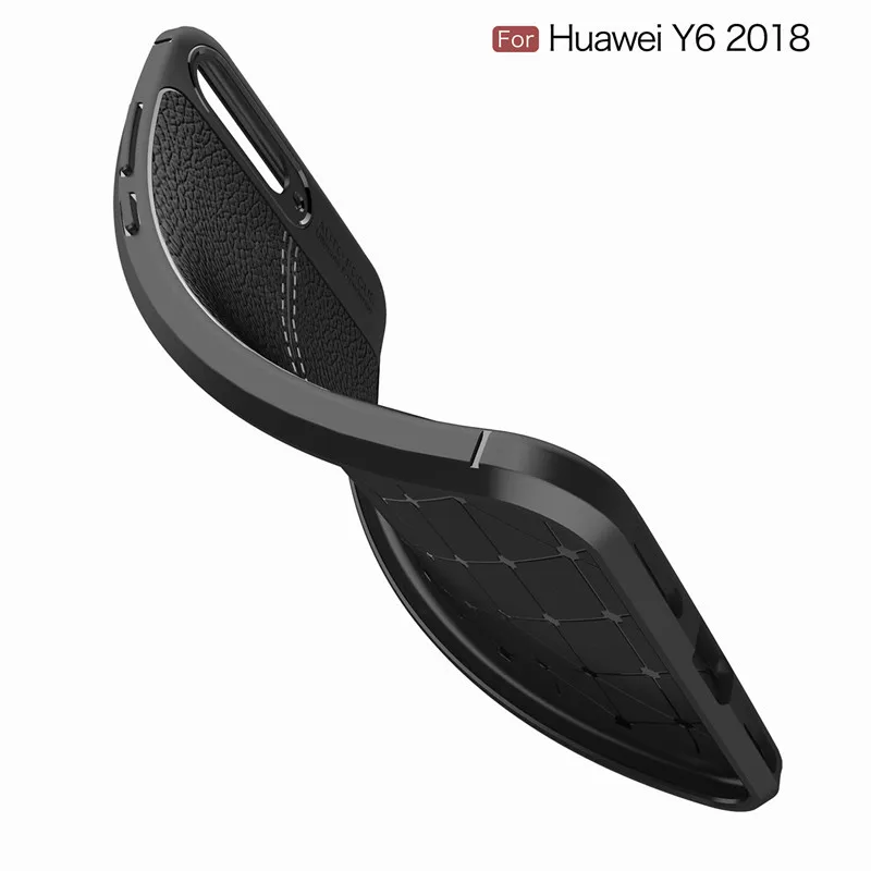 Luxury Shockproof Soft TPU Case For Huawei Y6 2018 Phone Back cover Leather for Huawei Y6 2018 Case Silicone Cover 5 (10)