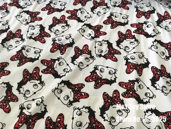 

50*155cm Cartoon sexy Betty beauty lycra knitted cotton fabric For Sewing diy Patchwork baby boy shirt clothes jacket