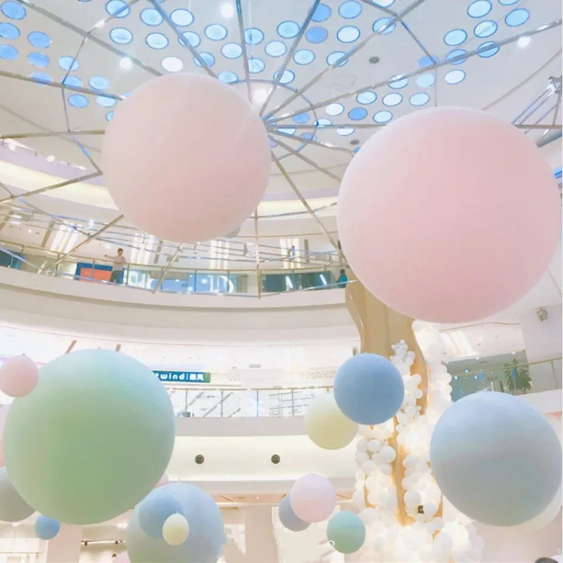 1 PCround macaron multicolor látex globos 36 pulgadas fiesta de cumpleaños adulto equipo novia globo decoración de la boda globos