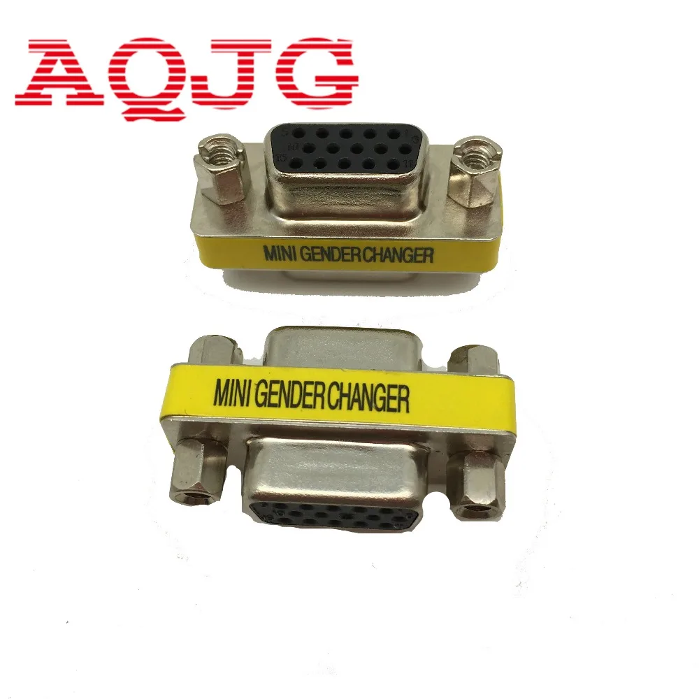 Female to Female VGA HD15 Pin Gender Changer Convertor Adapter AQJG VGA