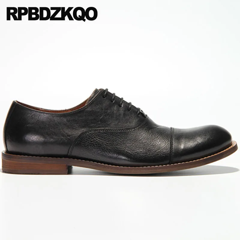 Lässig Europäischen brown Marke Braun Spitze Schwarzes Kleid Up Hochzeit Haut Prom Handgemachte Oxfords Italien Männer Echtes Schuhe Italienische Leder Frühjahr Kuh qF4OFRYgwx