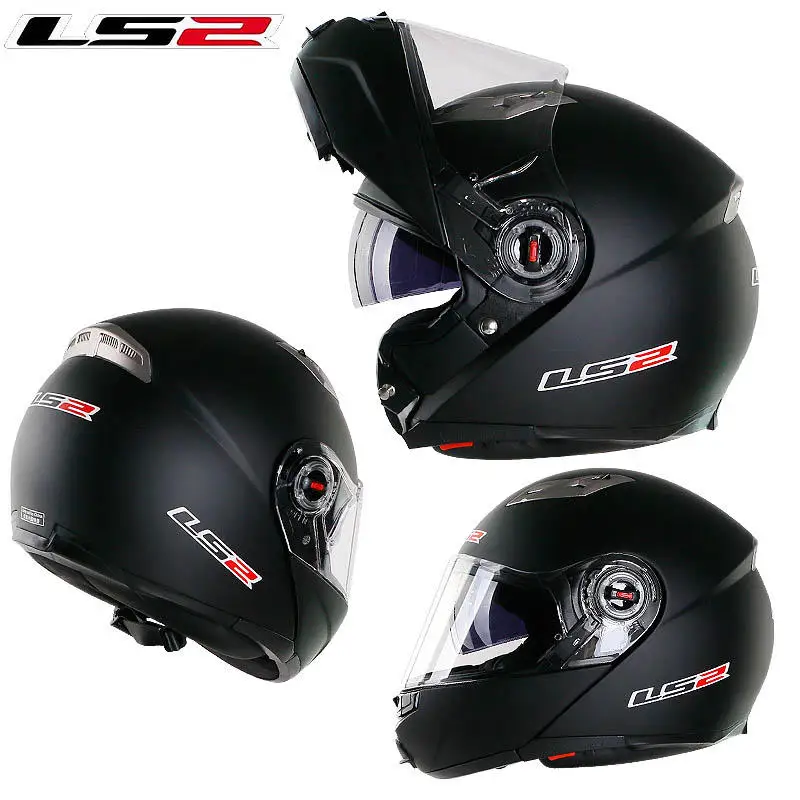 LS2 ff370 флип-ап мото rcycle шлем casco de moto кафе шлем для гонщика анфас двойной объектив козырек capacetes de moto ciclista ECE