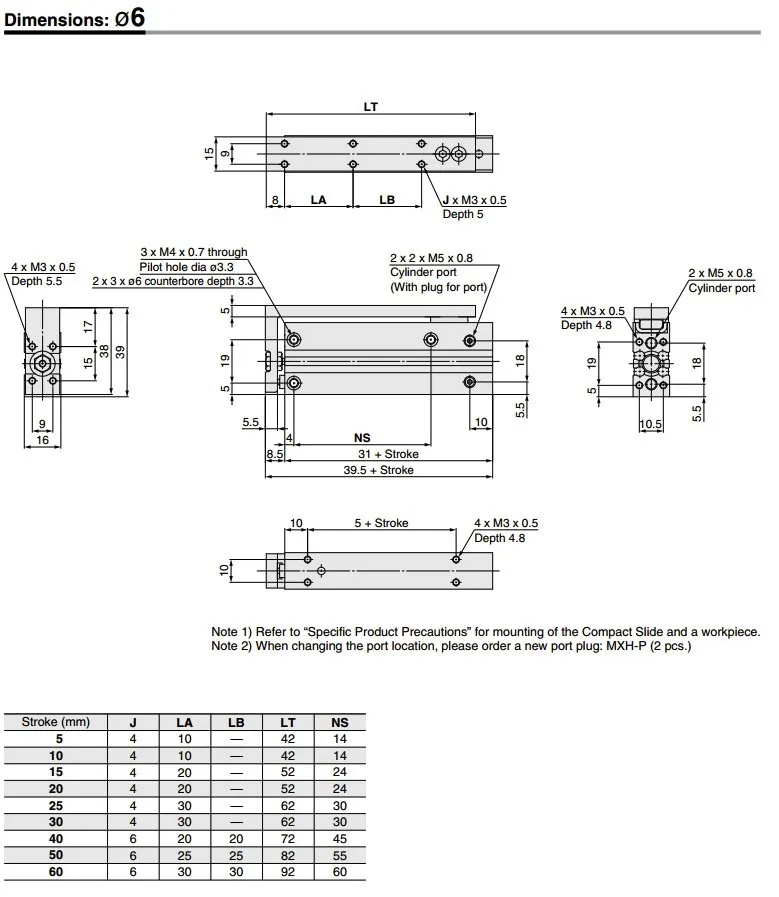 MXH Pneumatic Sliding Cylinder 4