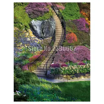 

5D Diy Diamond Painting Garden Stairway Cross Stitch Embroidery Wall Sticker Diamond Mosaic Landscape Christmas Painting Crafts