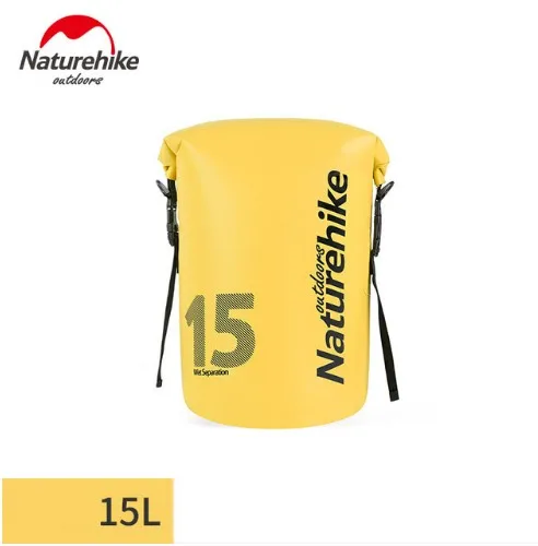 Naturehike Waterproof Backpack Combo Dry Wet Bag Beach Sea Water Boating Drifting River Trekking Dry Bags Swimming Bag 10/15/25L - Цвет: Yellow 15L