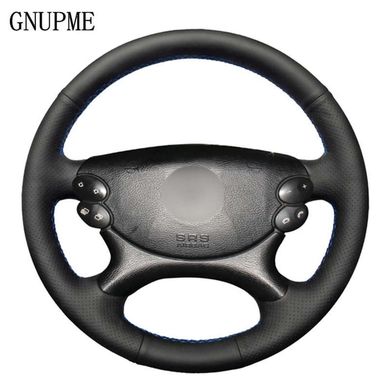 

Black Artificial Leather Steering Wheel Cover for Mercedes Benz E-Class W211 E230 E280 E350 CLS-Class CLS350 CLS500