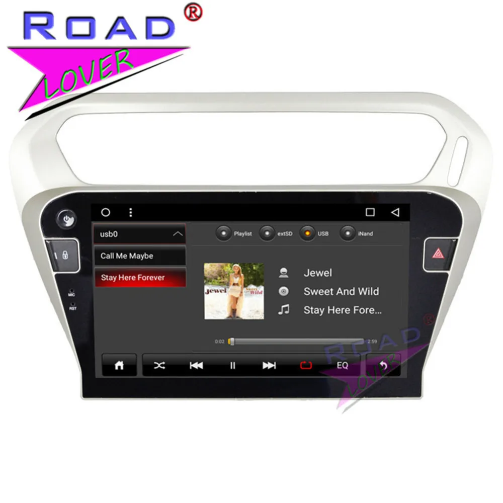 Sale Roadlover Android 8.1 Car Multimedia Radio For Citroen C-Elysee 2014 Peugeot 301 2014 Stereo GPS Navigation Magnitol Din NO DVD 5