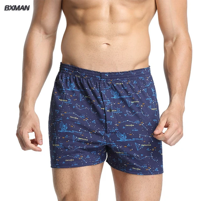 BXMAN 100 Knit Cotton Men Boxer Shorts Men's Underwear Classic