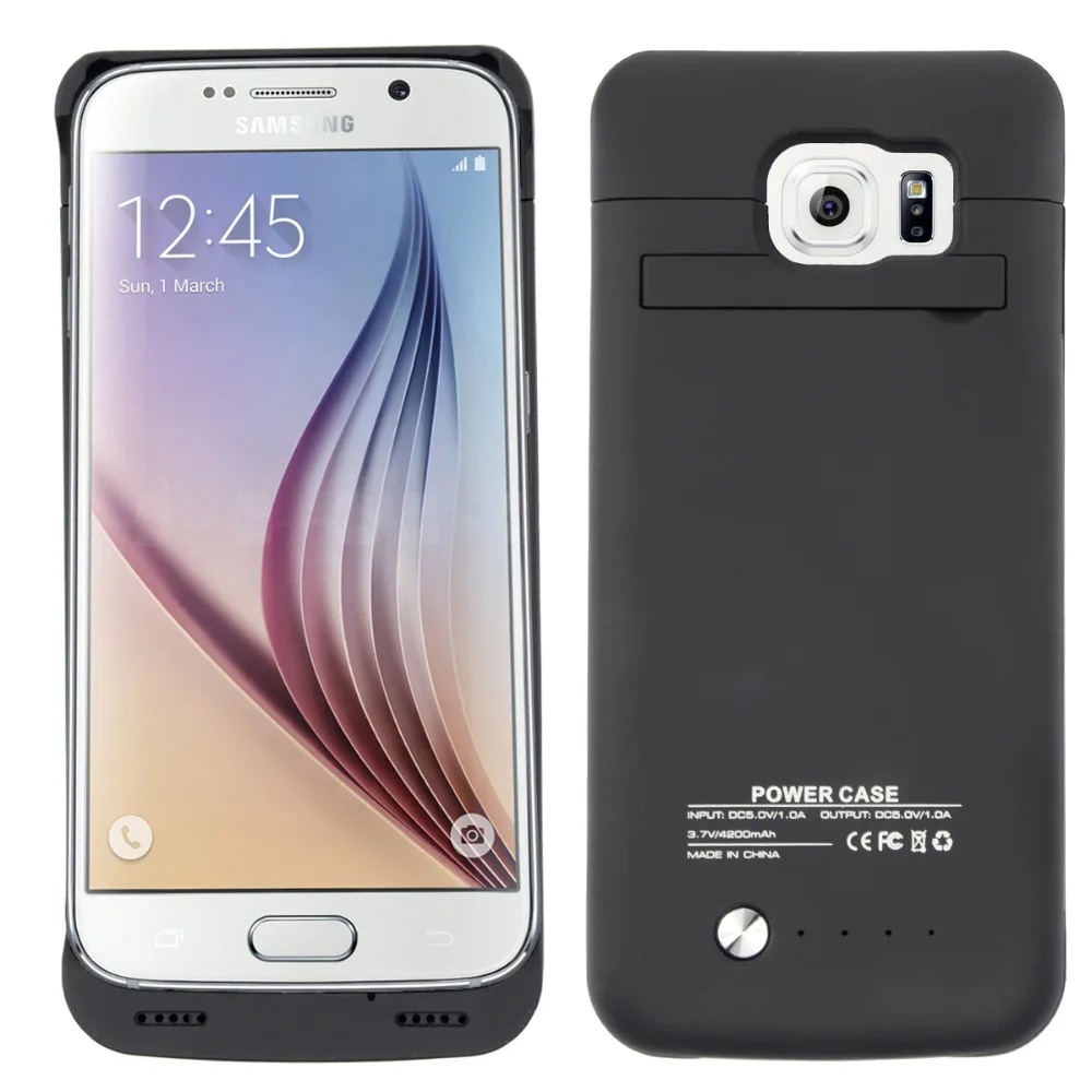 imágenes para Lo nuevo 4200 mah banco de la energía de reserva externa recargable cargador de batería de soporte a prueba de golpes cubierta del caso para samsung galaxy s6 s 6 imágenes para Lo nuevo 4200 mah banco de la energía de reserva externa recargable cargador de batería de soporte a prueba de golpes cubierta del caso para samsung galaxy s6 s 6