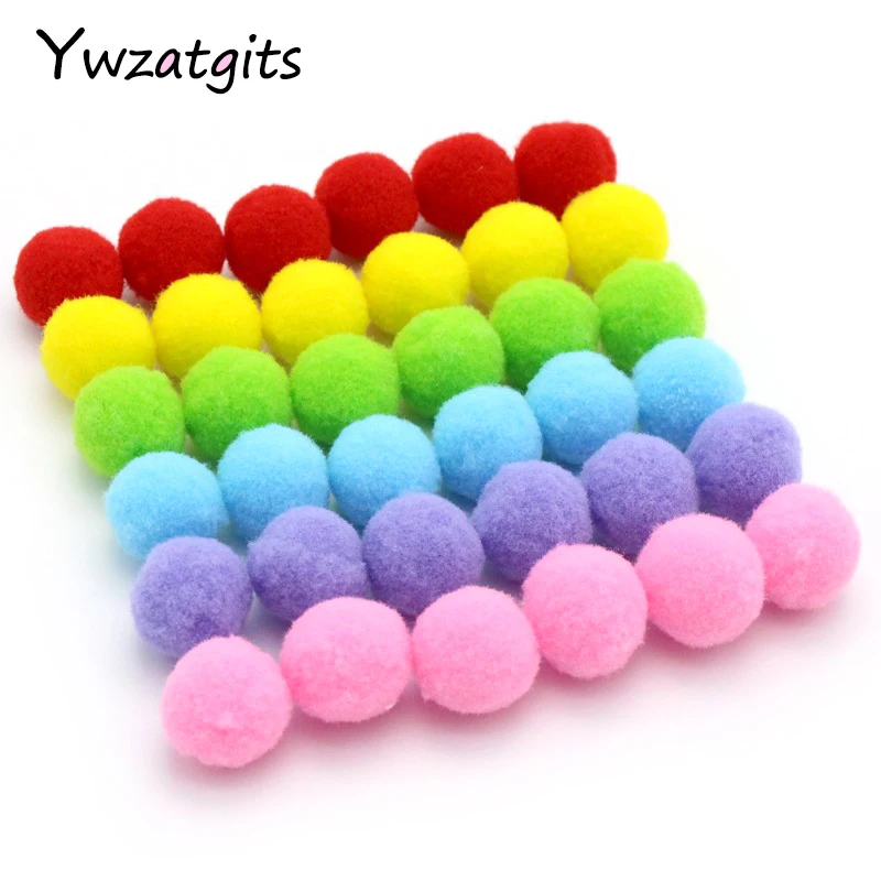ywzatgits 10mm/15mm/20mm/25mm Pompom Fur Ball Plush Ball Handmade Diy