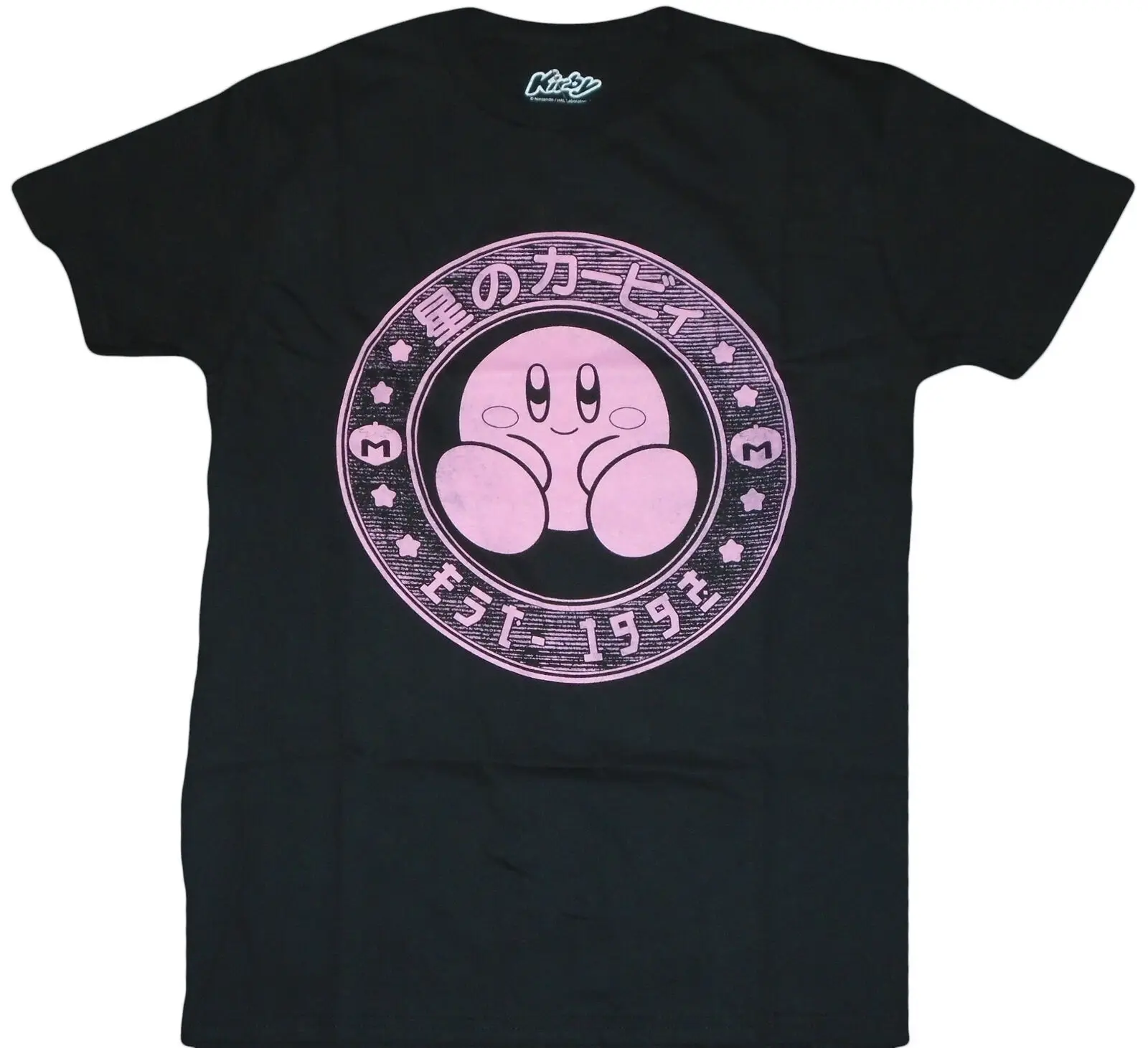 Kirby Logo In A Circle взрослая Футболка-лицензированный герой видеоигр | Мужская одежда