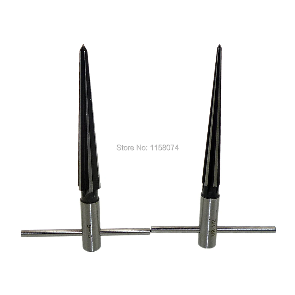 5 16mm & 1/8 1/2" Bridge Pin Hole Hand Held Reamer T Handle Tapered 6