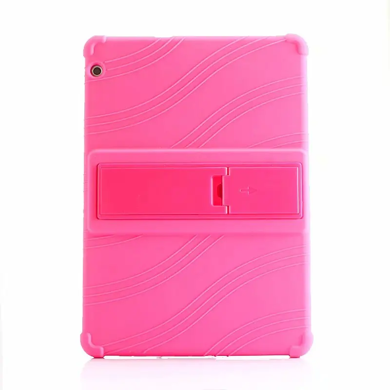 Силиконовый противоударный ударопрочный чехол для huawei MediaPad T3 10 9," Tablet Honor Pad2 9,6 дюймов AGS-W09 L09 чехол с подставкой - Цвет: Розово-красный