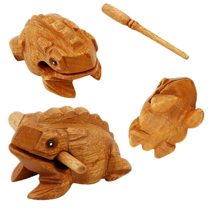 Один кусок Сверхлегкий счастливый лягушка игрушки живописные деревянные Brinquedos высокого качества ремесла украшения фигурка жабы для взрослых