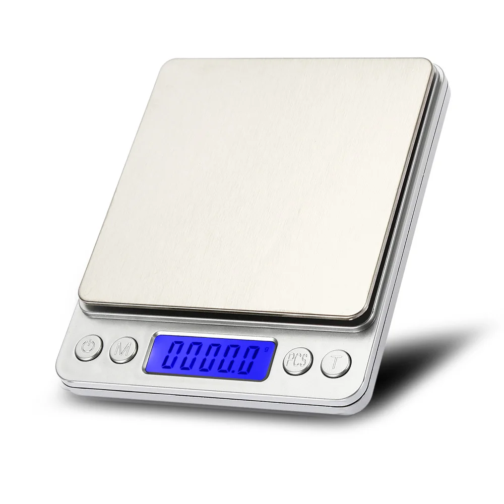 i2000 3kg 0.1g Mini Digital Scale Stainless Steel Platform Weighing