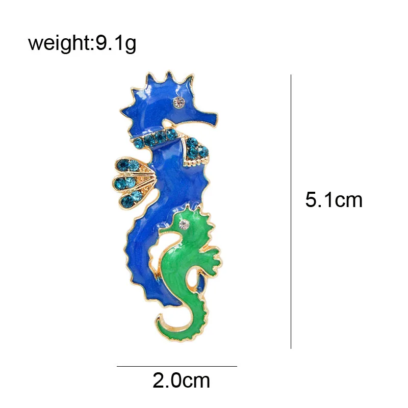 CINDY XIANG голубой цвет эмалированные броши в виде морских коньков для женщин милая маленькая брошь с животными папа и ребенок морская брошь-лошадь модное ювелирное изделие