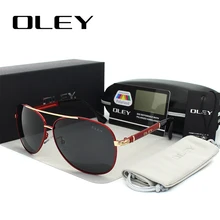 OLEY Sang Trọng kính mát nam phân cực Cổ Điển pilot Sun glasses Phụ Kiện cá driving goggles gafas de sol zonnebril mannen(China)
