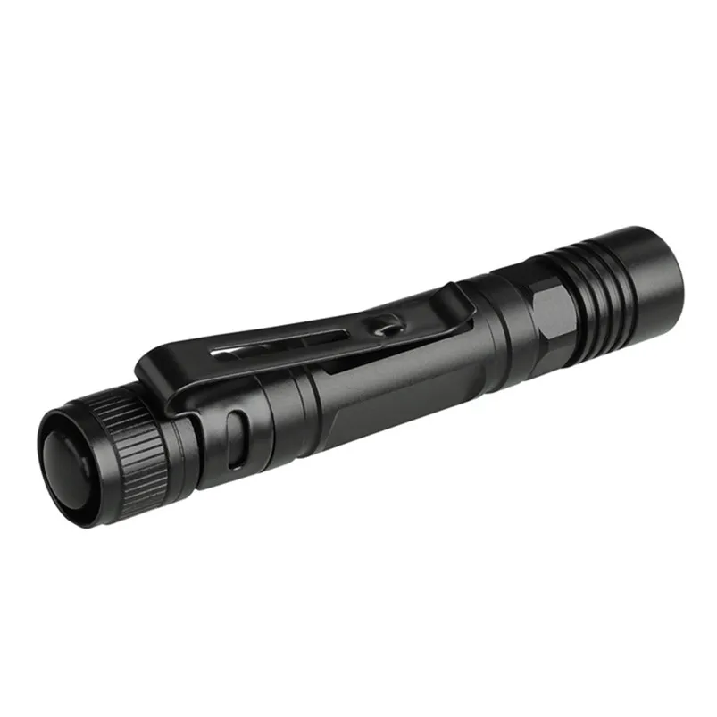 XPE LED Flashlight Clip Mini FlashLight Penlight Portable Pen Torch Lamp AAA Battery Torch Led Light Zaklamp 40MAY1004