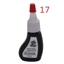 5 шт. Агат черного цвета Микро Пигмент Перманентный Макияж брови пигмент чернила для тату арт поставка 10 мл/бутылка