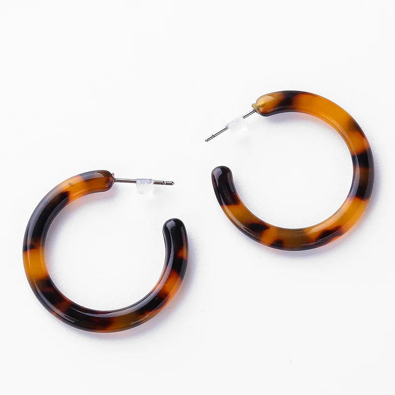 

New Tortoiseshell Brincos Earrings for Women Round Circle Stud Earring For Women Elegant Design Jewelry Birthday Gift pendientes