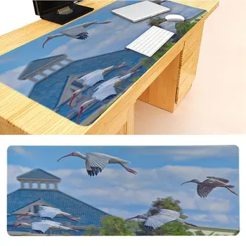 

congsipad New Designs Grey Crowned Crane Keyboard Gaming MousePads Size for 300x700x2mm and 300x900x2mm Mousepad