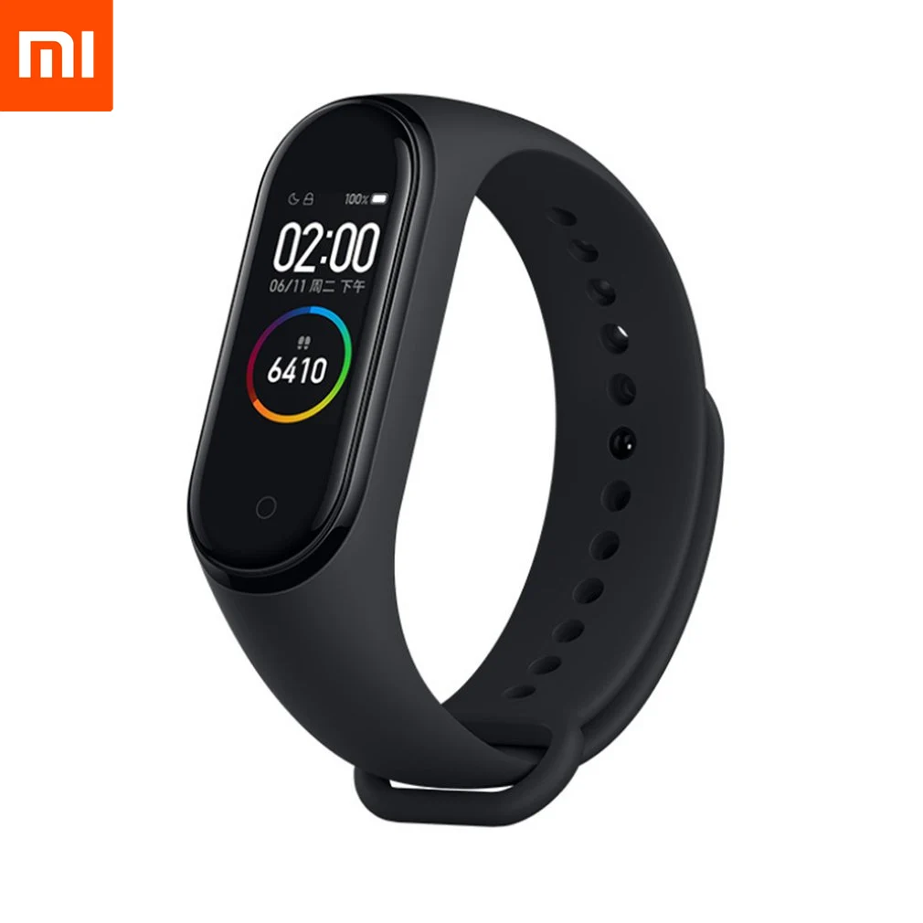 

Original Xiaomi Mi Band 4 AMOLED Color Screen 50 Meters Waterproof Step Tracker Heart Rate Monitor Smart Band Standard Version