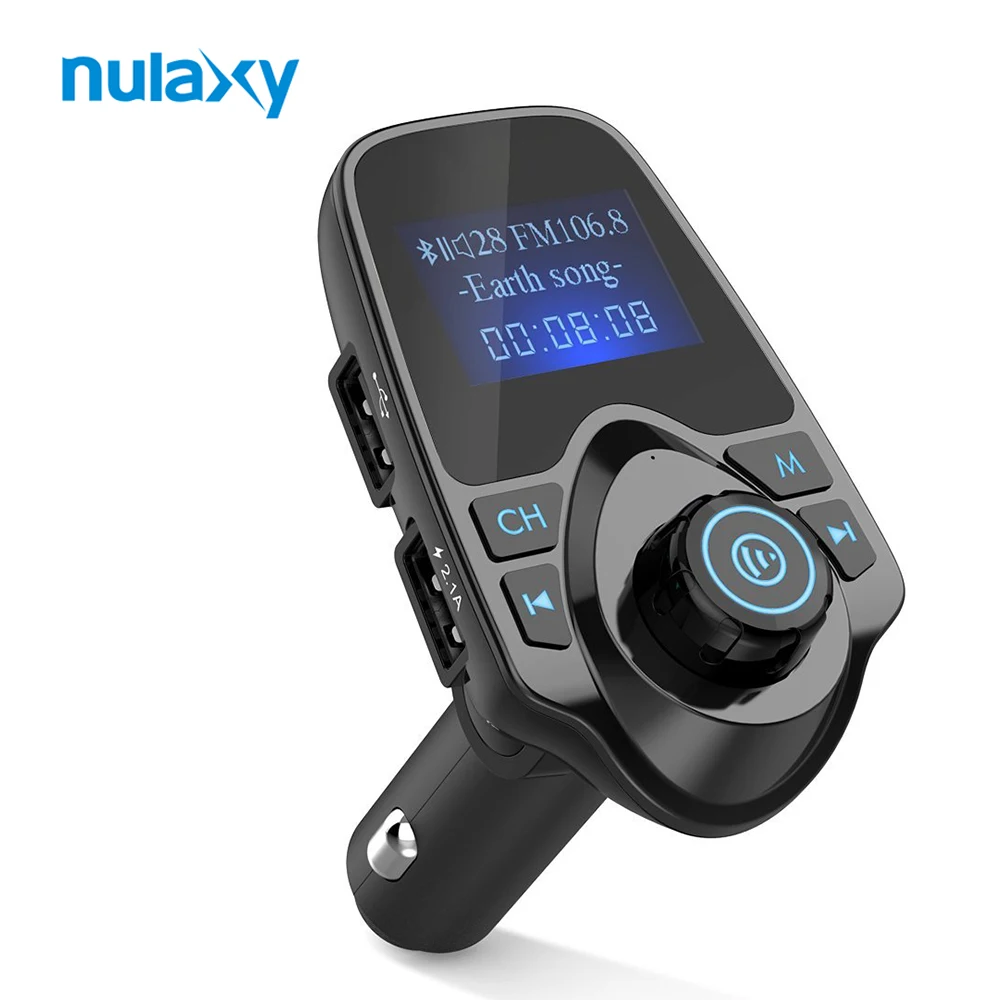 bilder für Nulaxy KM19 USB Car Charger Für Handy 2.1A Bluetooth Auto Mp3-player Freisprecheinrichtung FM Modulator 1,44 Zoll LCD Display FM sender bilder für Nulaxy KM19 USB Car Charger Für Handy 2.1A Bluetooth Auto Mp3-player Freisprecheinrichtung FM Modulator 1,44 Zoll LCD Display FM sender